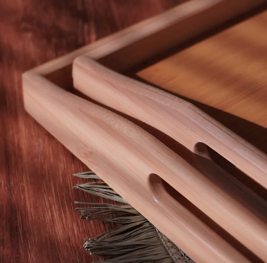 Set of 2 Wooden Trays